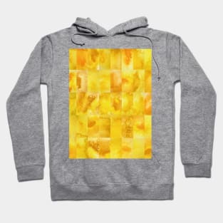 Abstract Minimal Yellow Watercolour Mosaic Collage. Hoodie